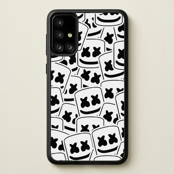 Collage - White Helmet DJ - Marshmello Phone Case for Galaxy A71