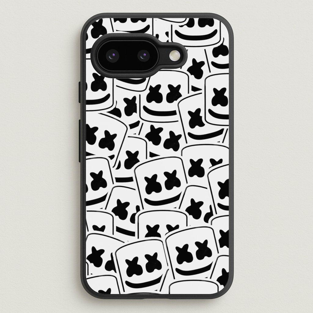 Collage - White Helmet DJ - Marshmello Phone Case for Google Pixel 9a