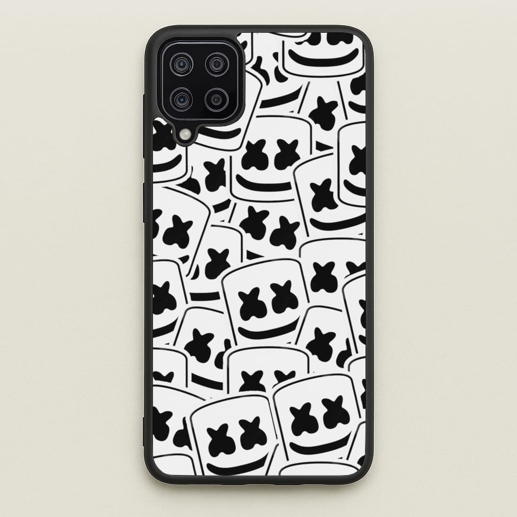 Collage - White Helmet DJ - Marshmello Phone Case for Galaxy A12