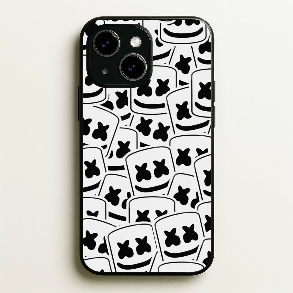Collage - White Helmet DJ - Marshmello Phone Case for iPhone 14