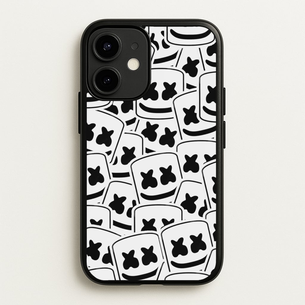 Collage - White Helmet DJ - Marshmello Phone Case for iPhone 12 / 12 Pro