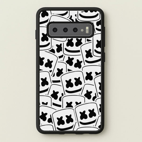 Collage - White Helmet DJ - Marshmello Phone Case for Galaxy S10