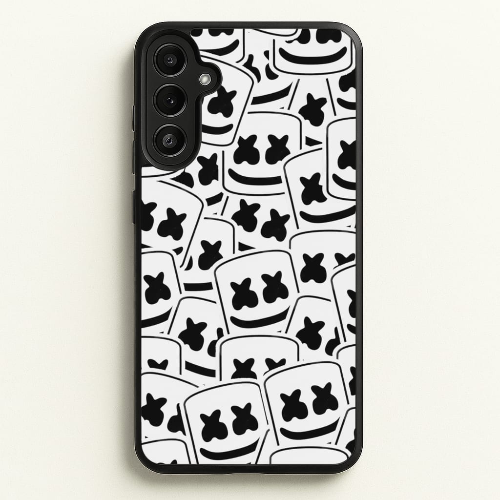Collage - White Helmet DJ - Marshmello Phone Case for Galaxy A34