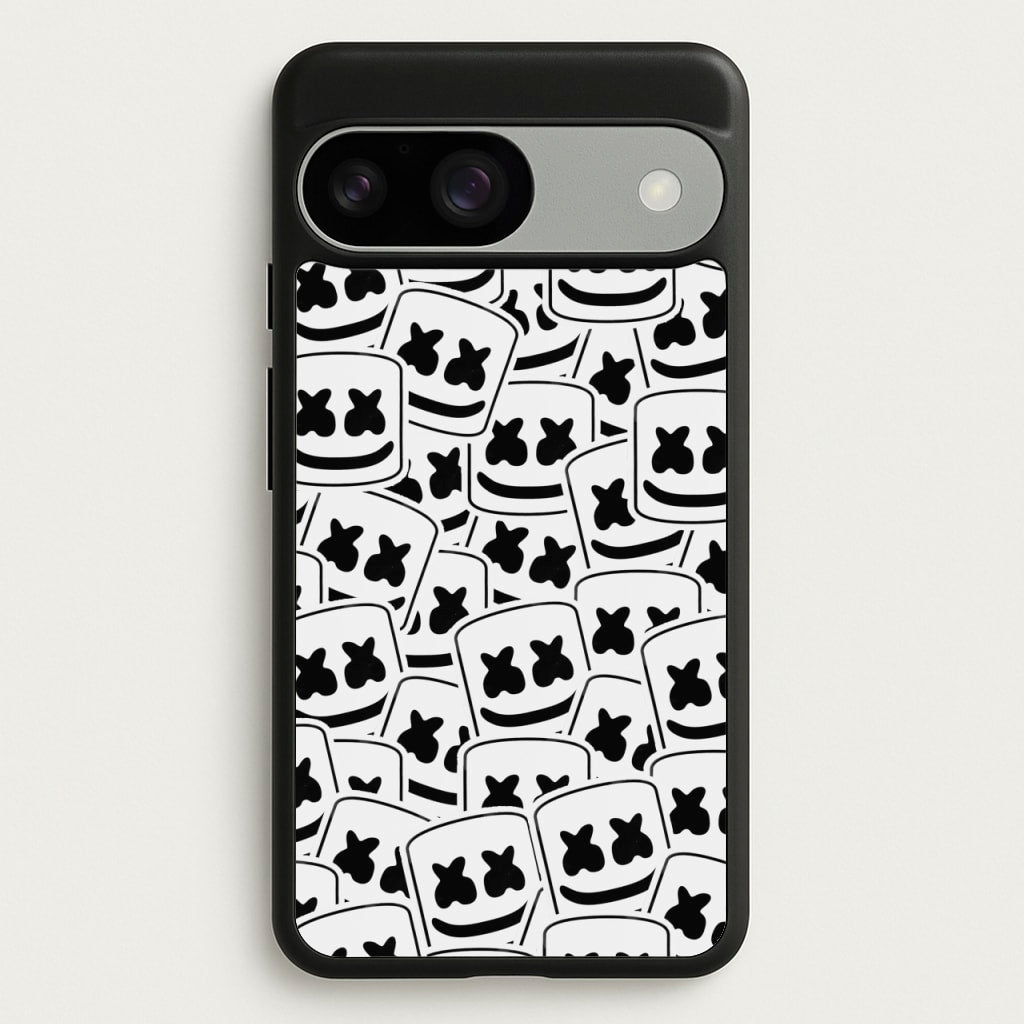Collage - White Helmet DJ - Marshmello Phone Case for Google Pixel 9 / 9 Pro