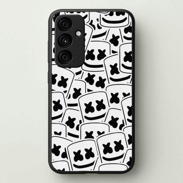 Collage - White Helmet DJ - Marshmello Phone Case for Galaxy A55