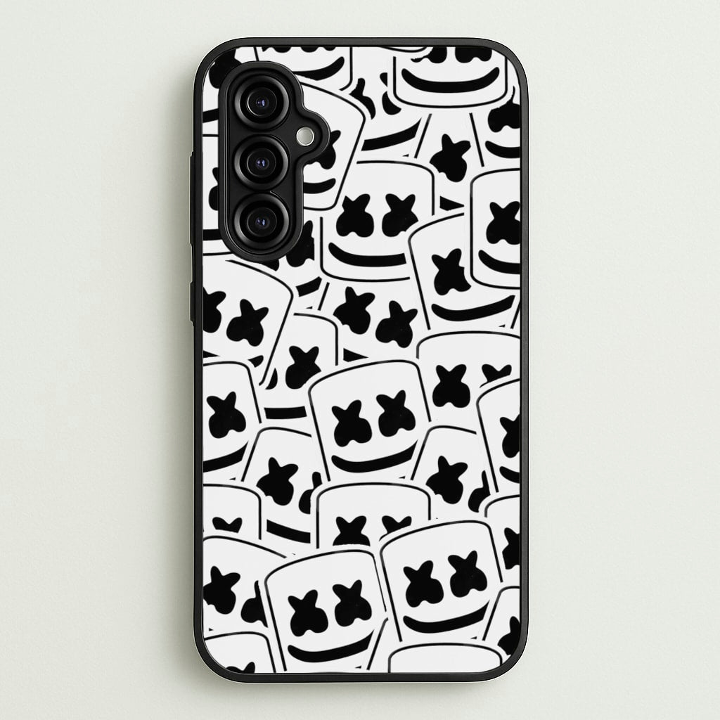 Collage - White Helmet DJ - Marshmello Phone Case for Galaxy A14