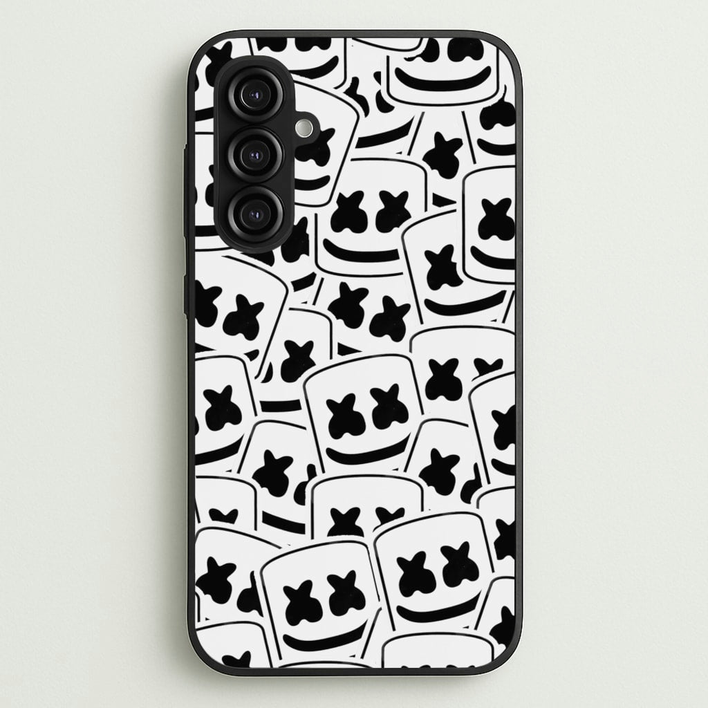 Collage - White Helmet DJ - Marshmello Phone Case for Galaxy S23FE