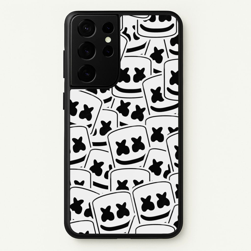 Collage - White Helmet DJ - Marshmello Phone Case for Galaxy S21 Ultra