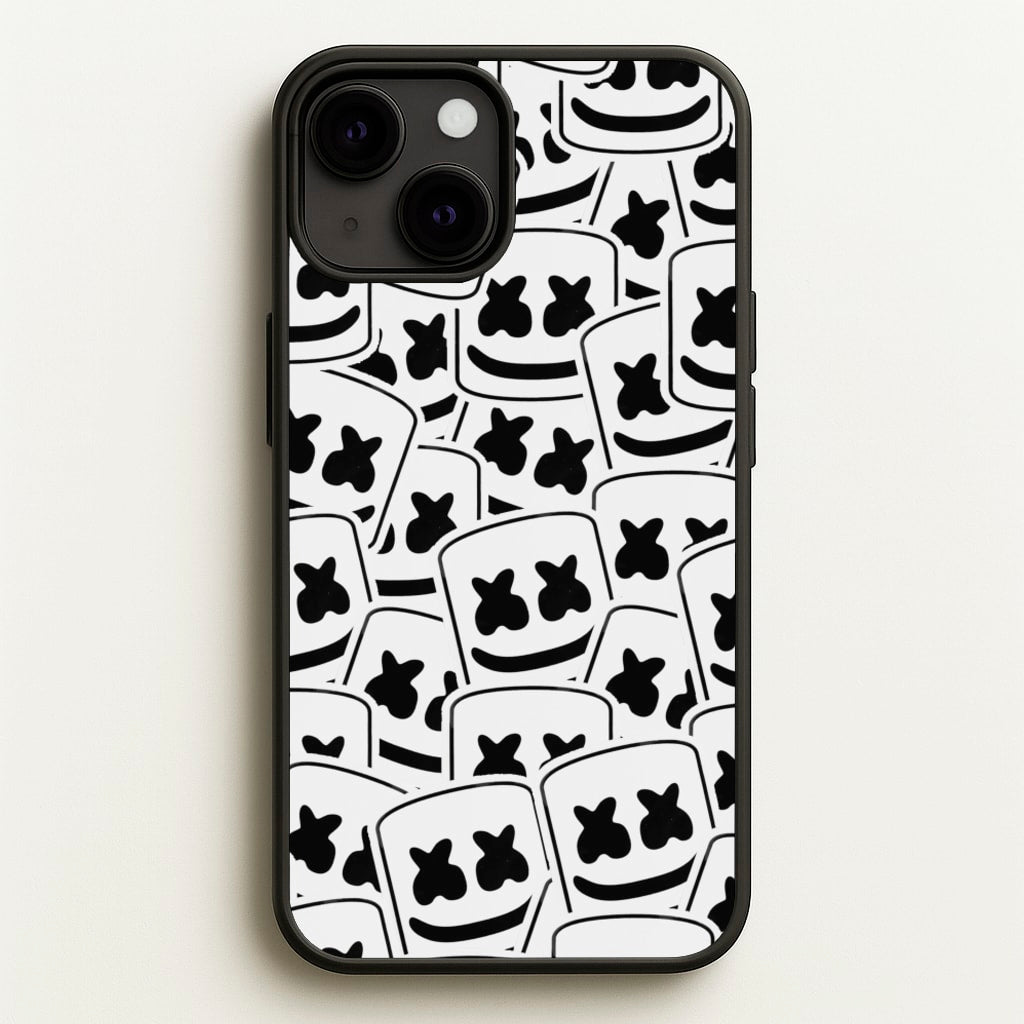 Collage - White Helmet DJ - Marshmello Phone Case for iPhone 13
