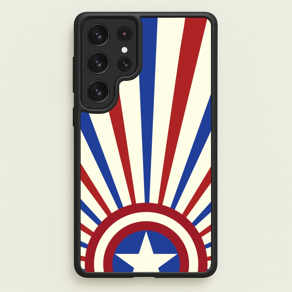Shield And Stripes - Marvel Phone Case for Galaxy S23 Ultra