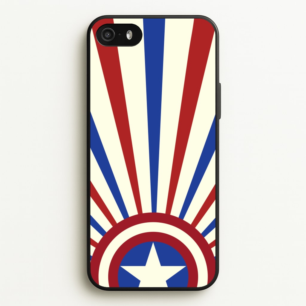 Shield And Stripes - Marvel Phone Case for iPhone 5 / 5s / SE 2016