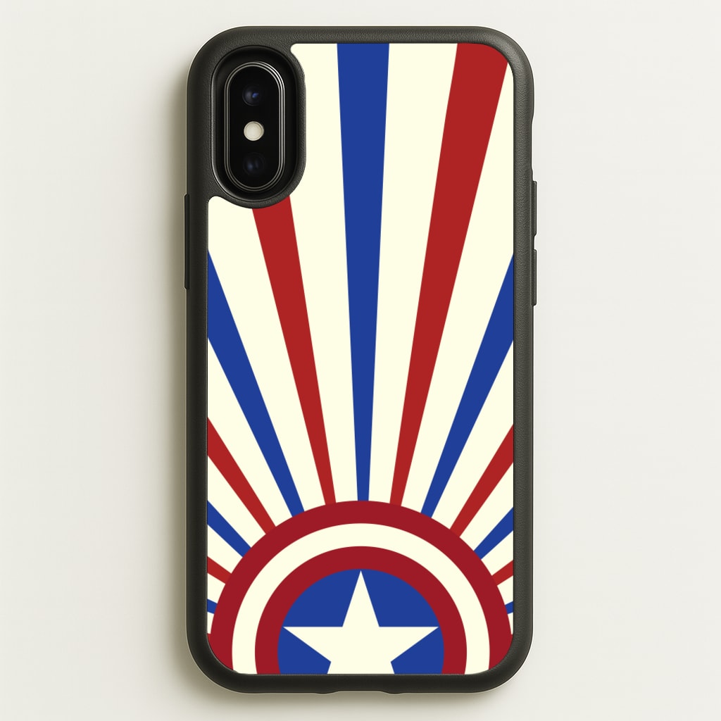 Shield And Stripes - Marvel Phone Case for iPhone X / XS