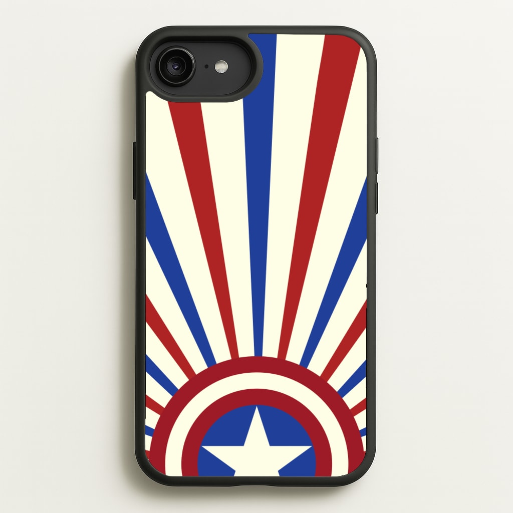 Shield And Stripes - Marvel Phone Case for iPhone 6 Plus / 7 Plus / 8 Plus