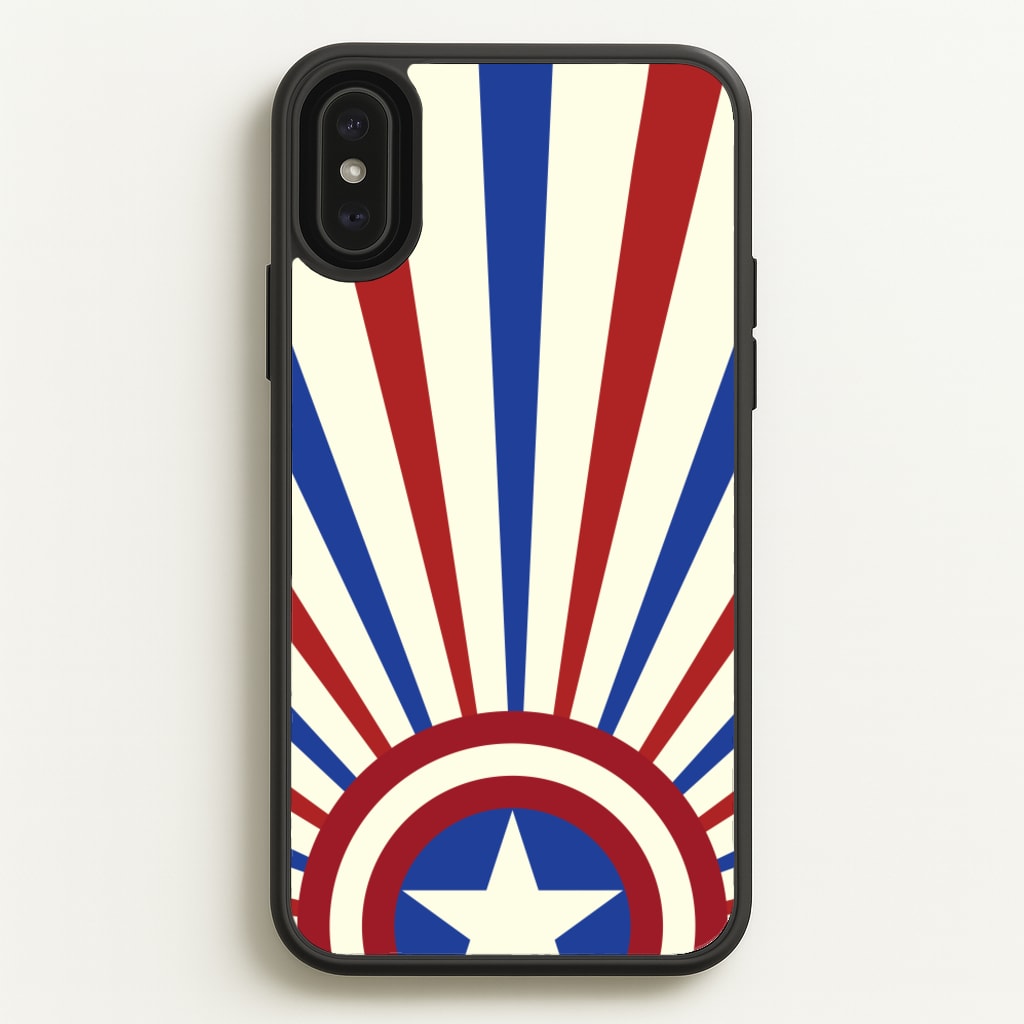Shield And Stripes - Marvel Phone Case for iPhone XS Max