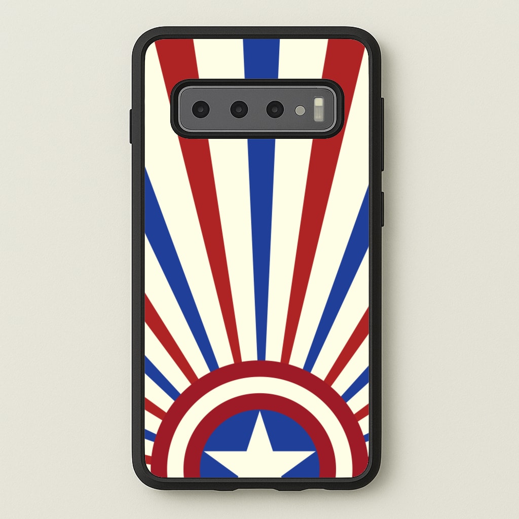 Shield And Stripes - Marvel Phone Case for Galaxy S10 Plus