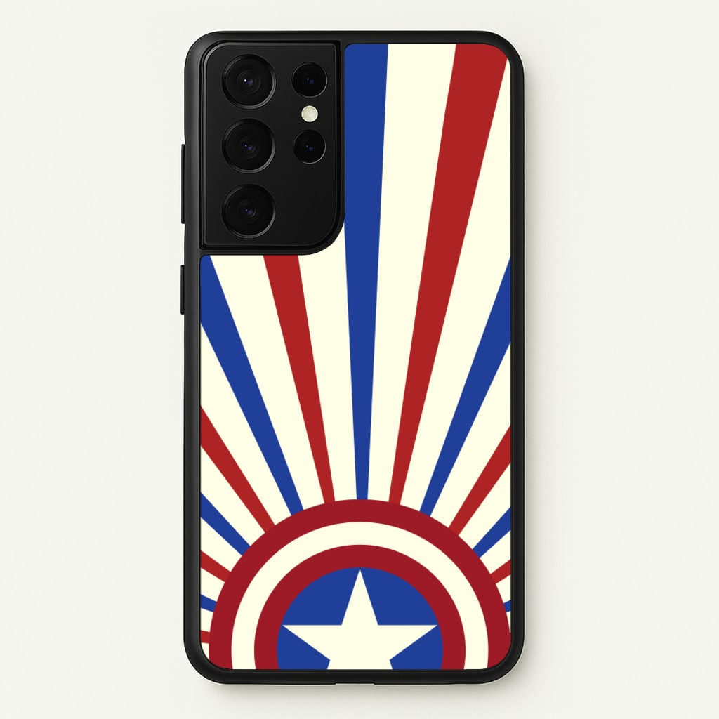 Shield And Stripes - Marvel Phone Case for Galaxy S21 Ultra