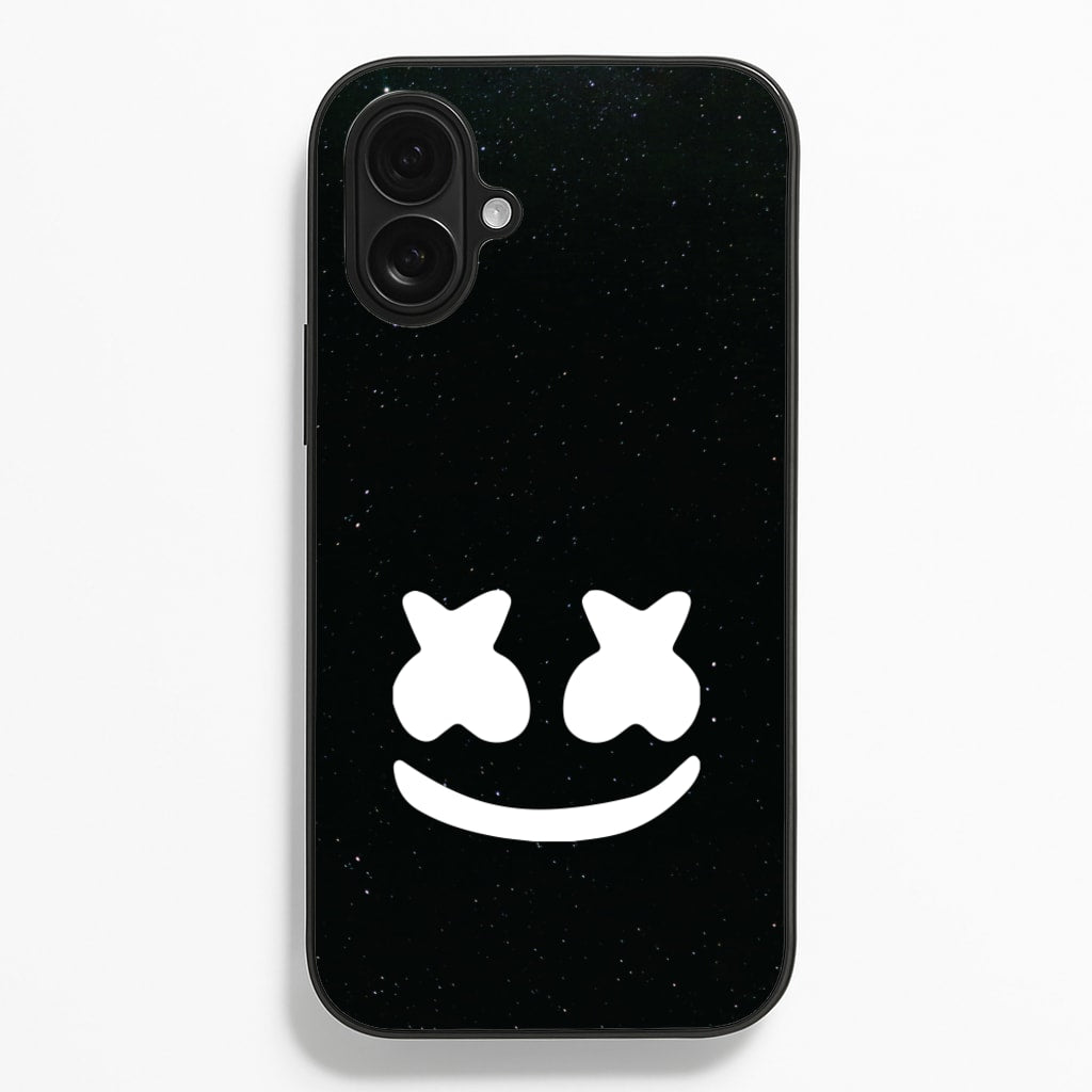 Black And White Helmet In Space - Marshmello Phone Case for iPhone 16 Plus