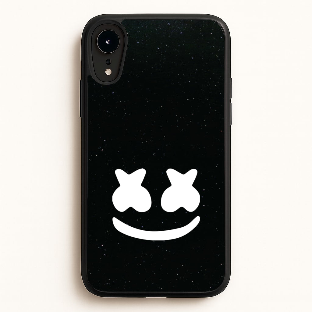 Black And White Helmet In Space - Marshmello Phone Case for iPhone XR