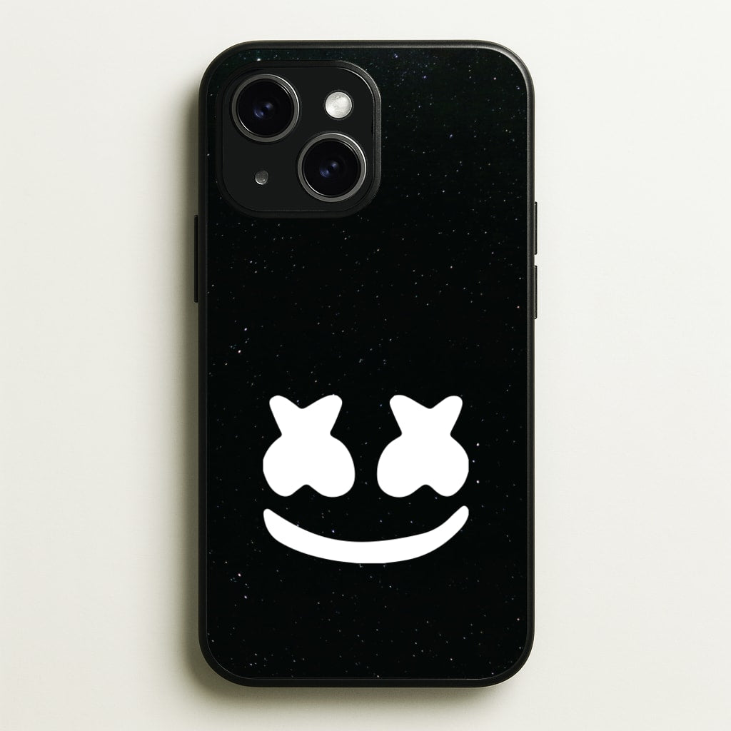 Black And White Helmet In Space - Marshmello Phone Case for iPhone 15 Plus