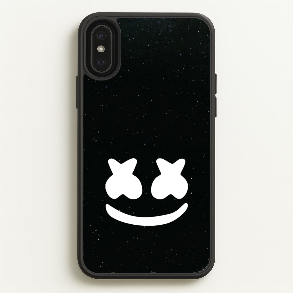 Black And White Helmet In Space - Marshmello Phone Case for iPhone XS Max