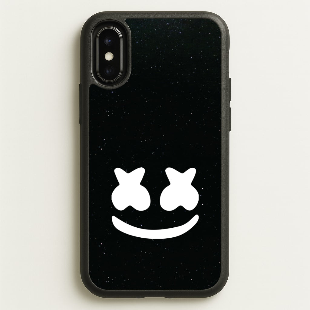 Black And White Helmet In Space - Marshmello Phone Case for iPhone X / XS