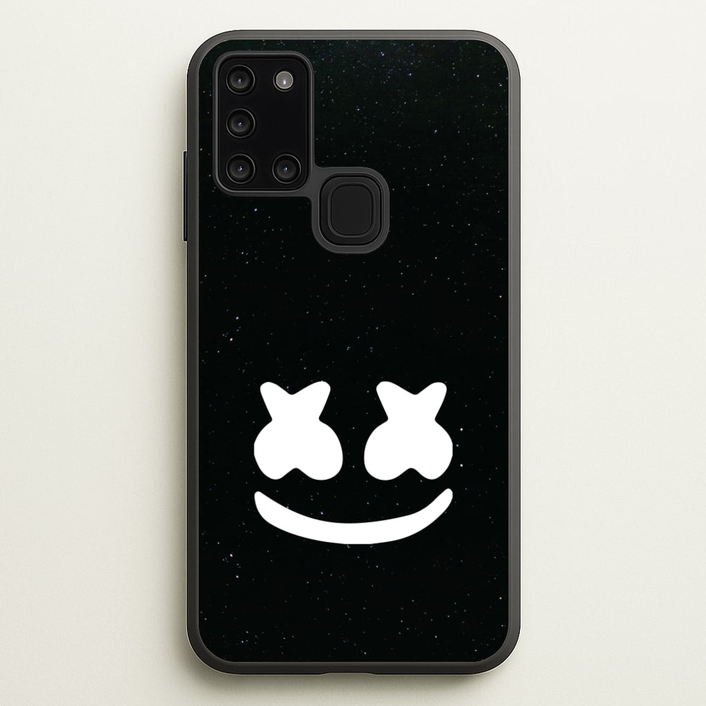 Black And White Helmet In Space - Marshmello Phone Case for Galaxy A21s