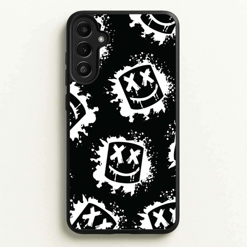 Black And White Helmet DJ Pattern - Marshmello Phone Case for Galaxy A34