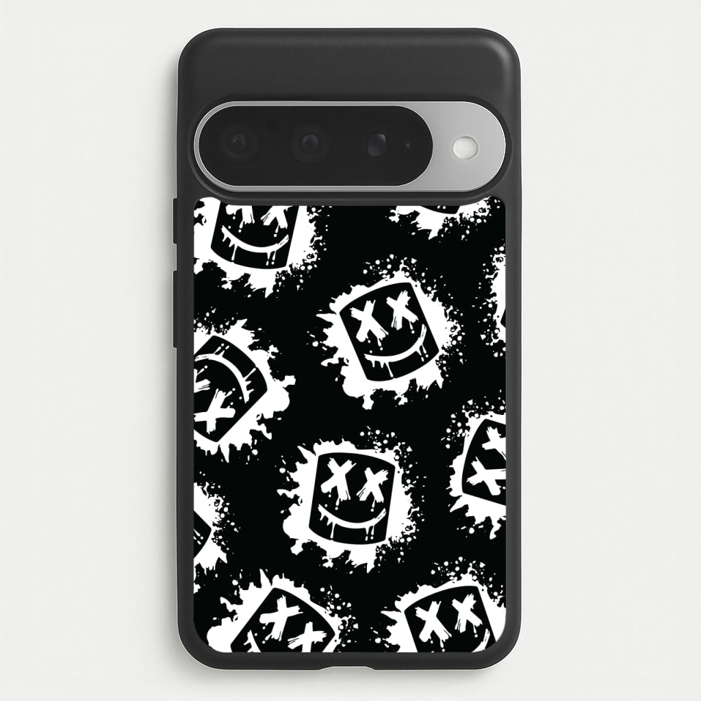Black And White Helmet DJ Pattern Phone Case for Google Pixel 10 Pro XL