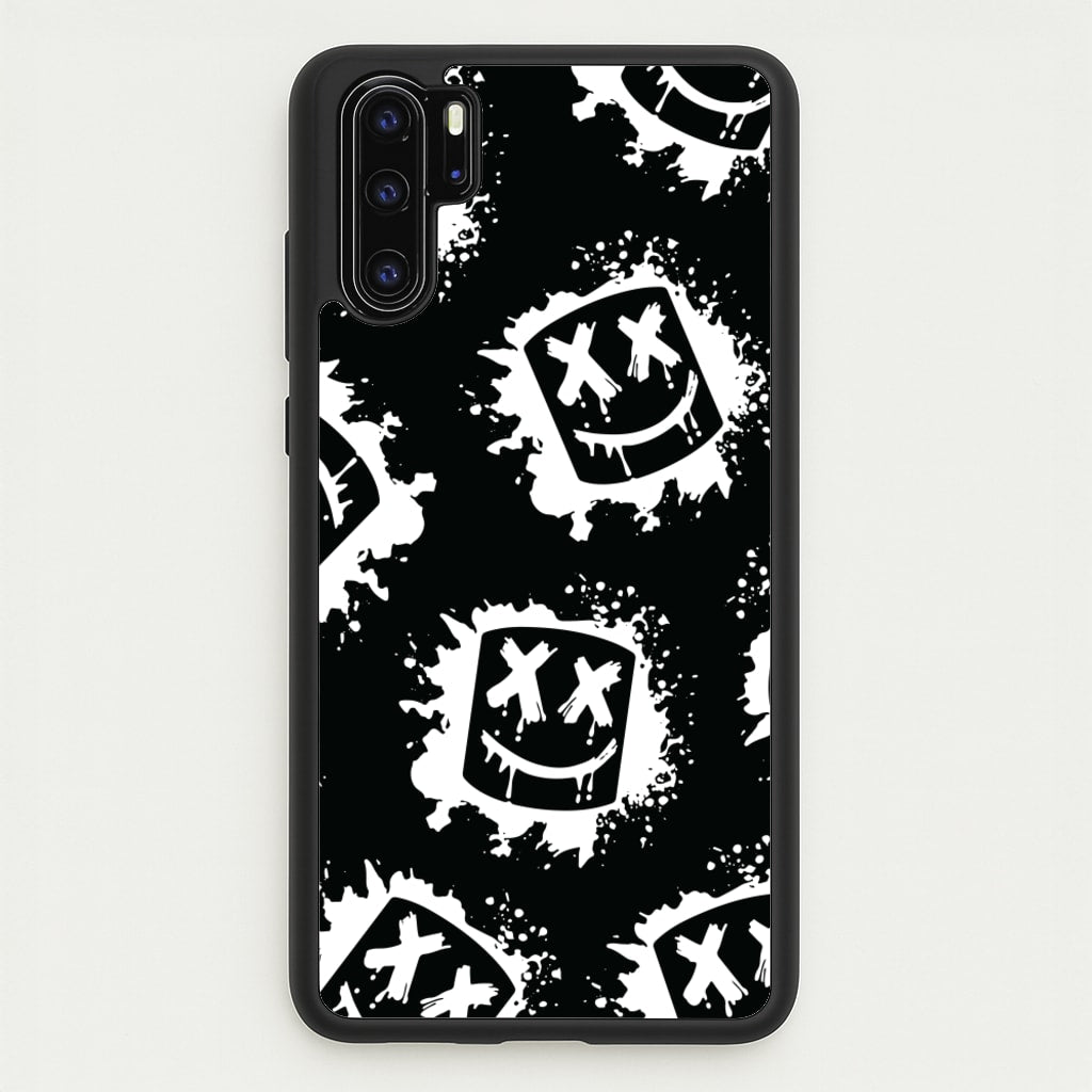 Black And White Helmet DJ Pattern - Marshmello Phone Case for Huawei P30 Pro