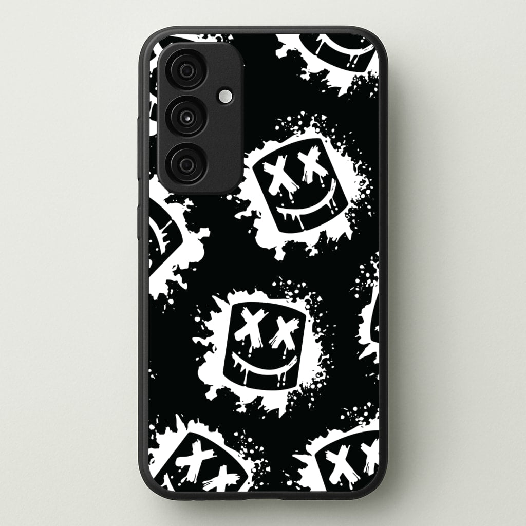 Black And White Helmet DJ Pattern - Marshmello Phone Case for Galaxy A55