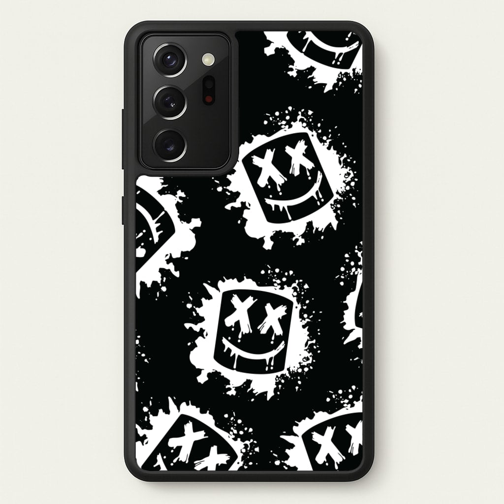 Black And White Helmet DJ Pattern - Marshmello Phone Case for Galaxy Note 20 Ultra