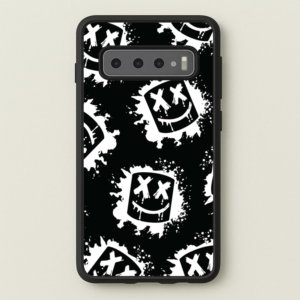 Black And White Helmet DJ Pattern - Marshmello Phone Case for Galaxy S10
