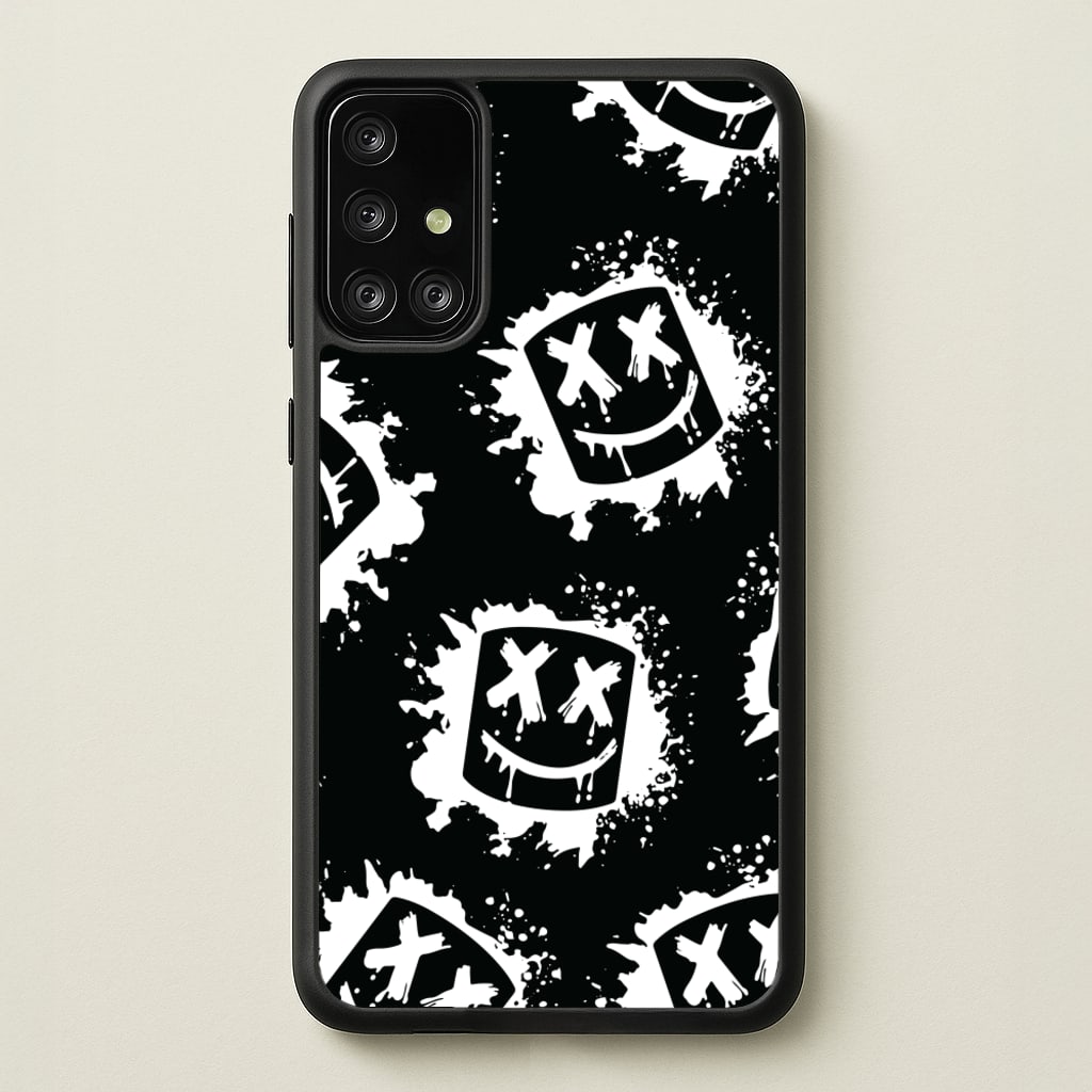 Black And White Helmet DJ Pattern - Marshmello Phone Case for Galaxy A71