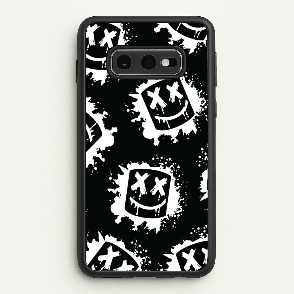Black And White Helmet DJ Pattern - Marshmello Phone Case for Galaxy S10e
