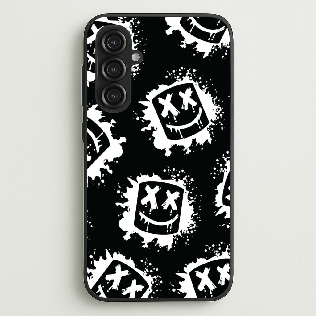 Black And White Helmet DJ Pattern - Marshmello Phone Case for Galaxy S23FE