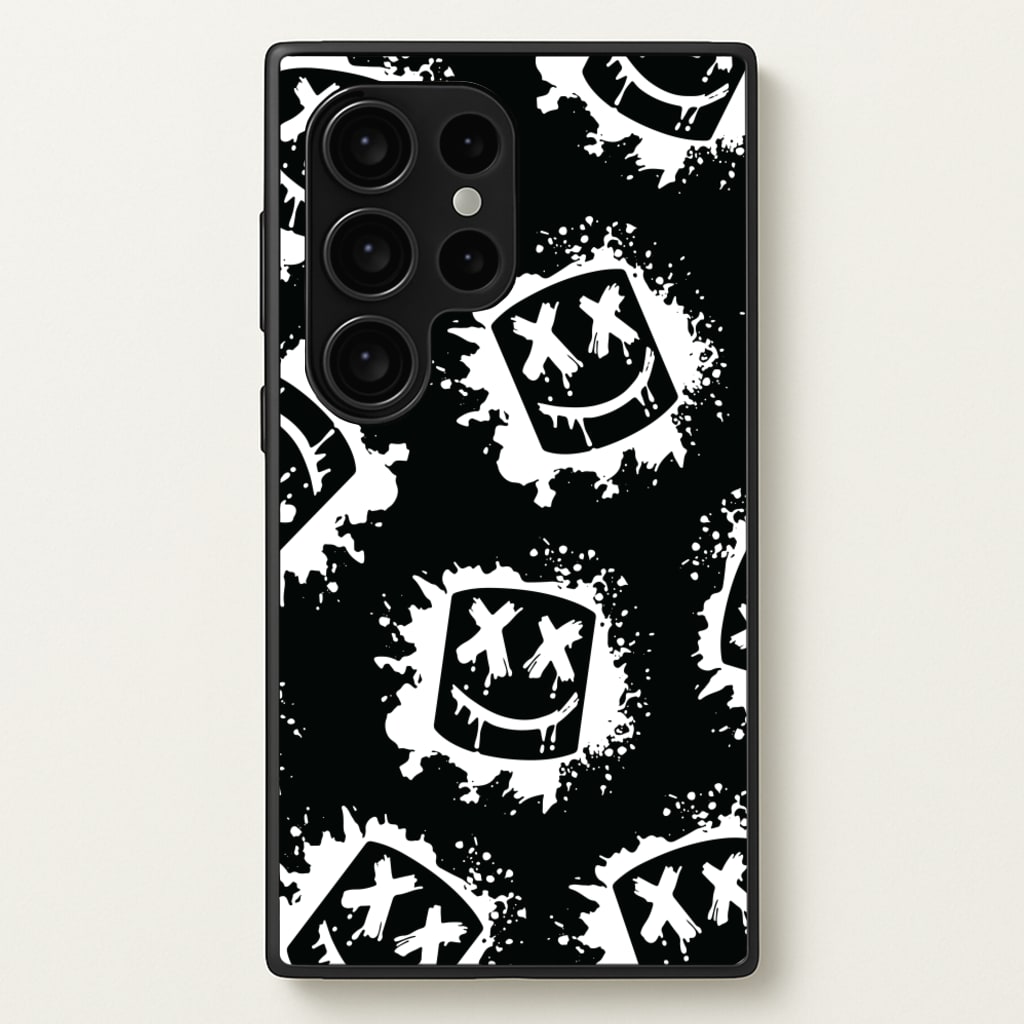 Black And White Helmet DJ Pattern - Marshmello Phone Case for Galaxy S24 Ultra