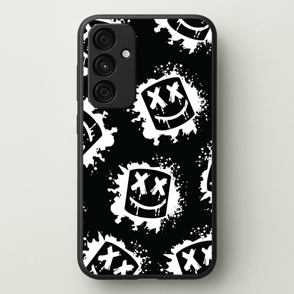 Black And White Helmet DJ Pattern - Marshmello Phone Case for Galaxy A35