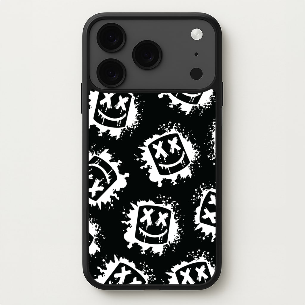 Black And White Helmet DJ Pattern Phone Case for iPhone 17 Pro