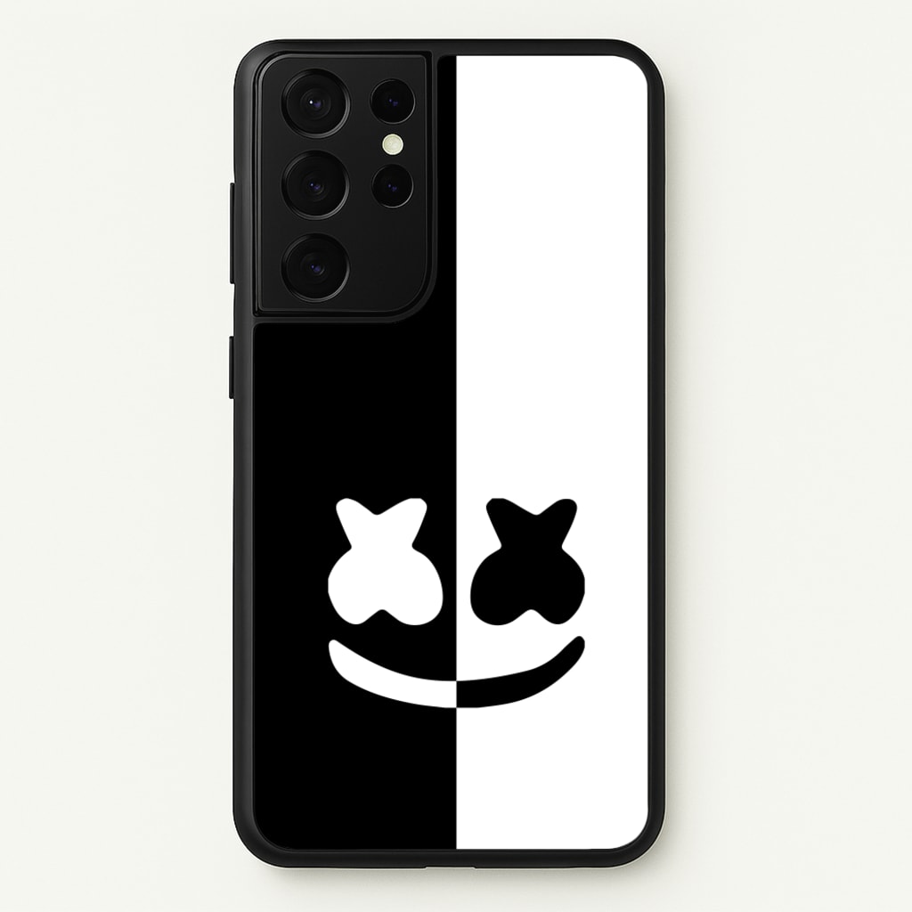 Dual Sides Helmet DJ - Marshmello Phone Case for Galaxy S21 Ultra