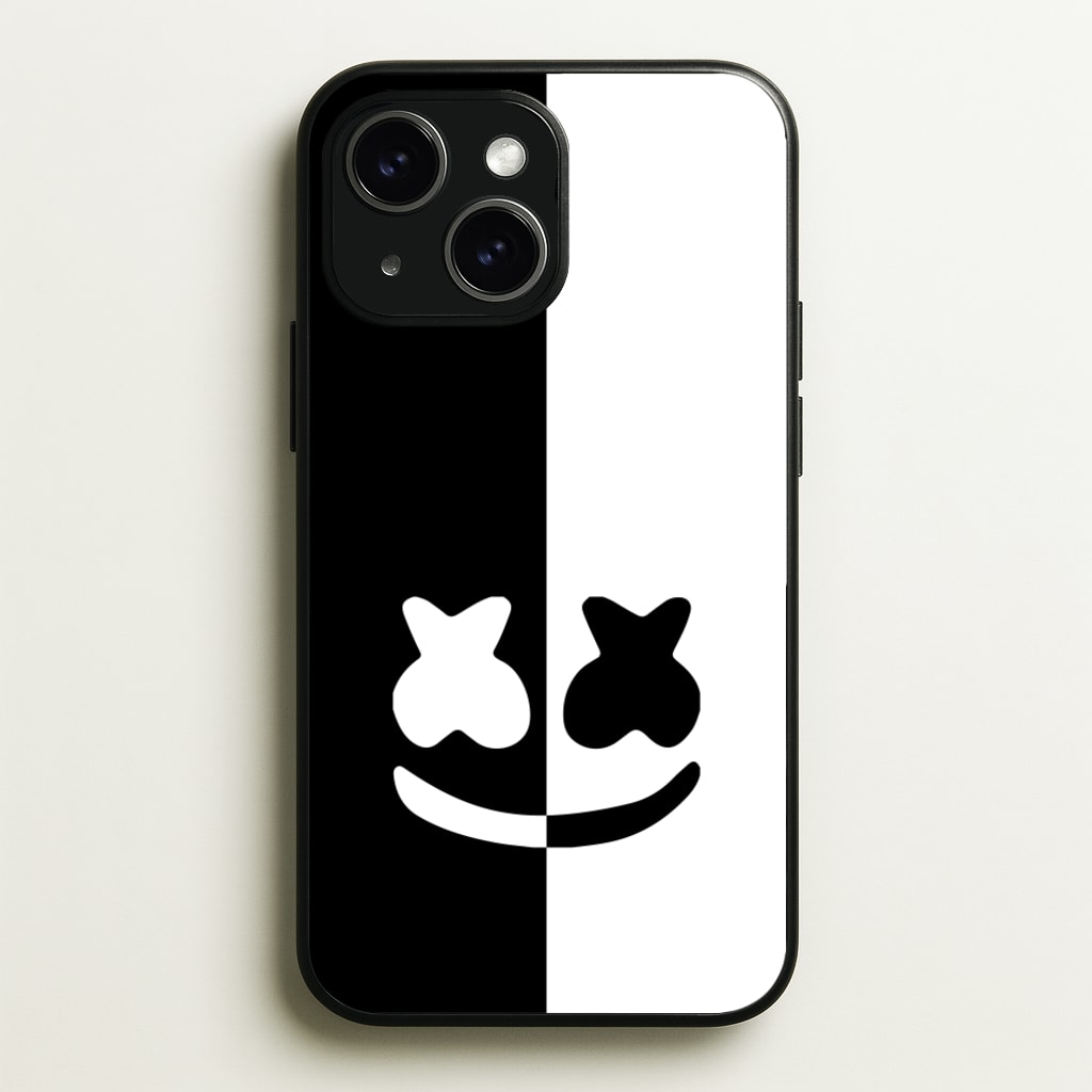Dual Sides Helmet DJ - Marshmello Phone Case for iPhone 15 Plus