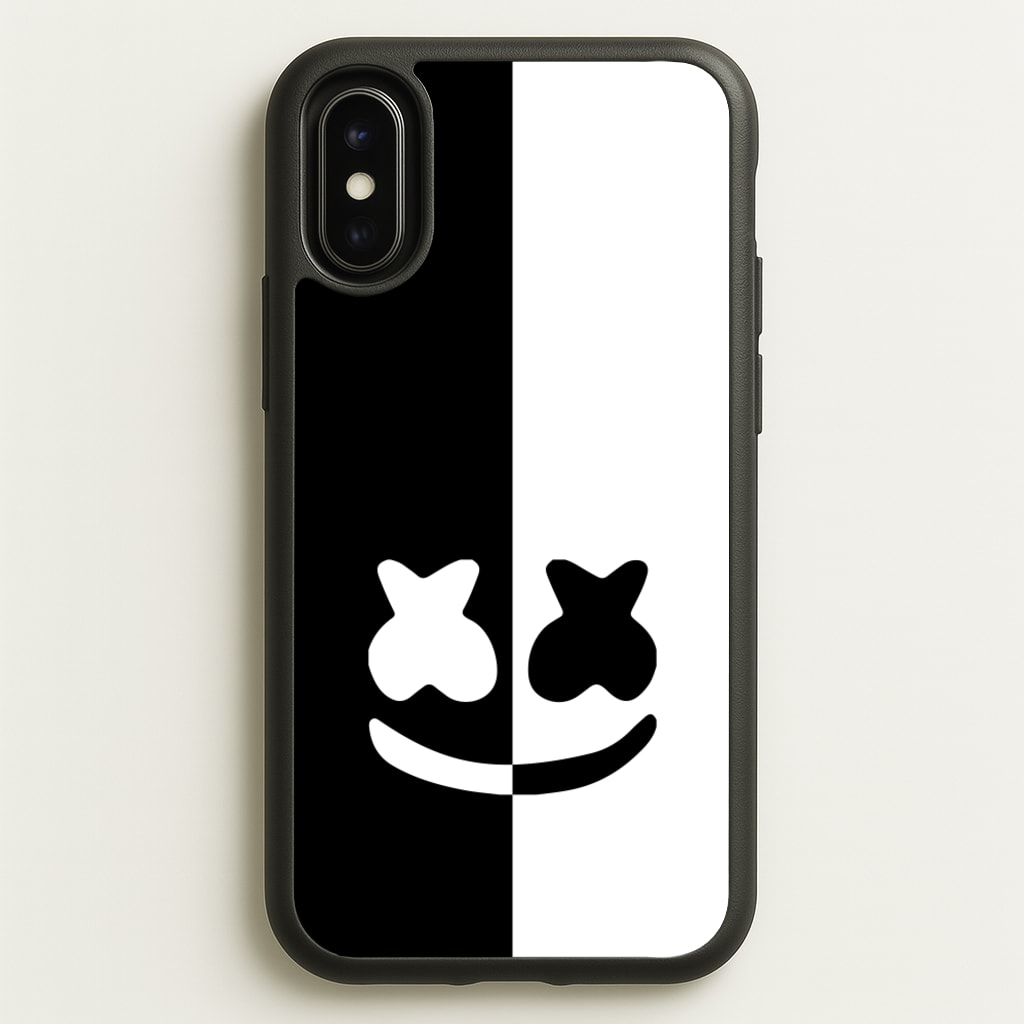 Dual Sides Helmet DJ - Marshmello Phone Case for iPhone X / XS