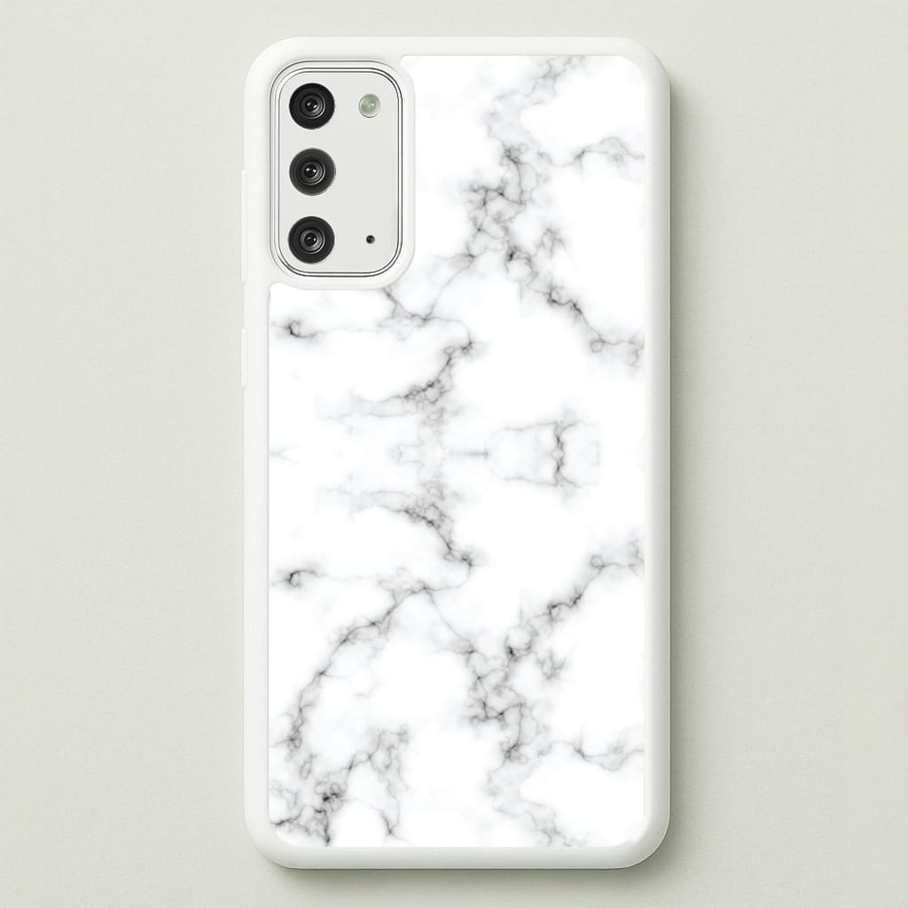 White Marbled - Marble Phone Case for Galaxy Note 20