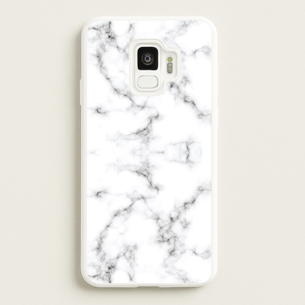 White Marbled - Marble Phone Case for Galaxy S9