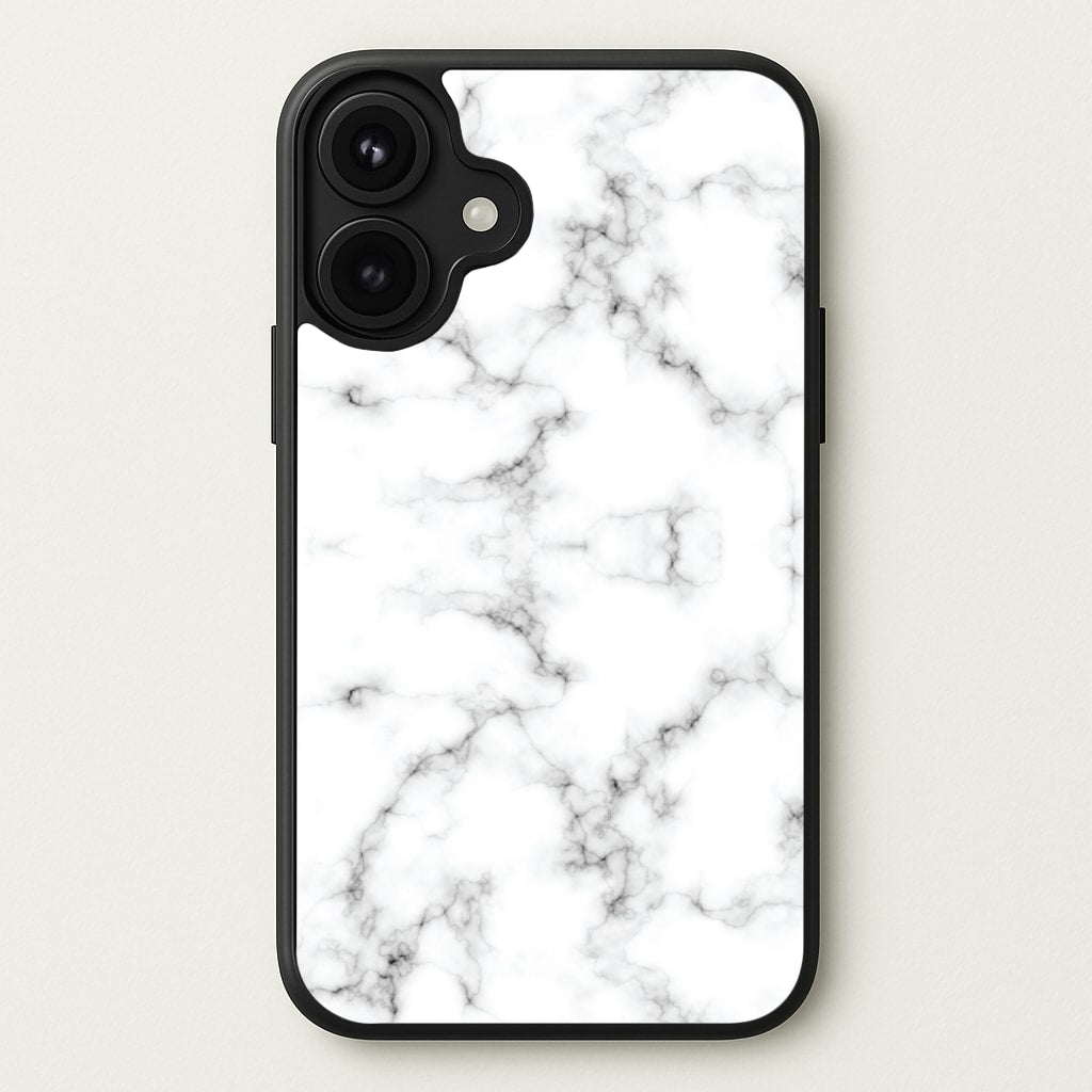 White Marbled Phone Case for iPhone 17