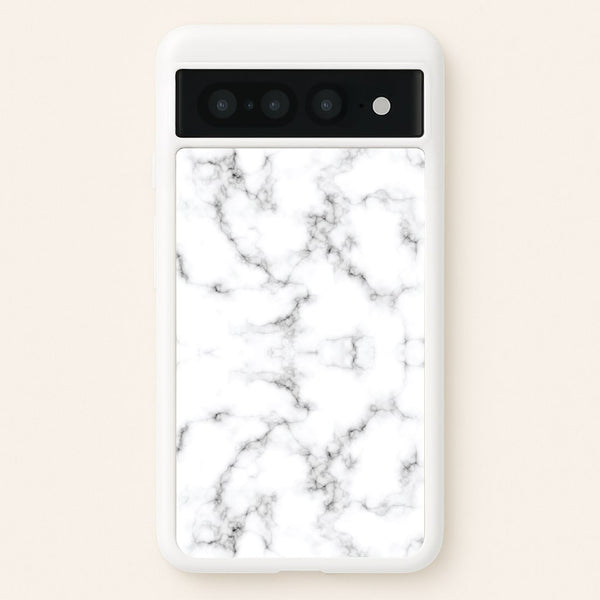 White Marbled - Marble Phone Case for Google Pixel 7 Pro