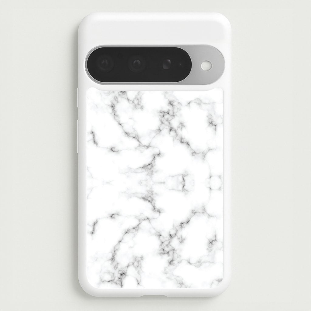 White Marbled Phone Case for Google Pixel 10 Pro XL
