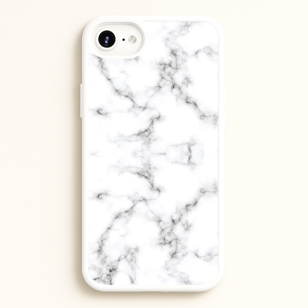 White Marbled - Marble Phone Case for iPhone 6 / 7 / 8 / SE