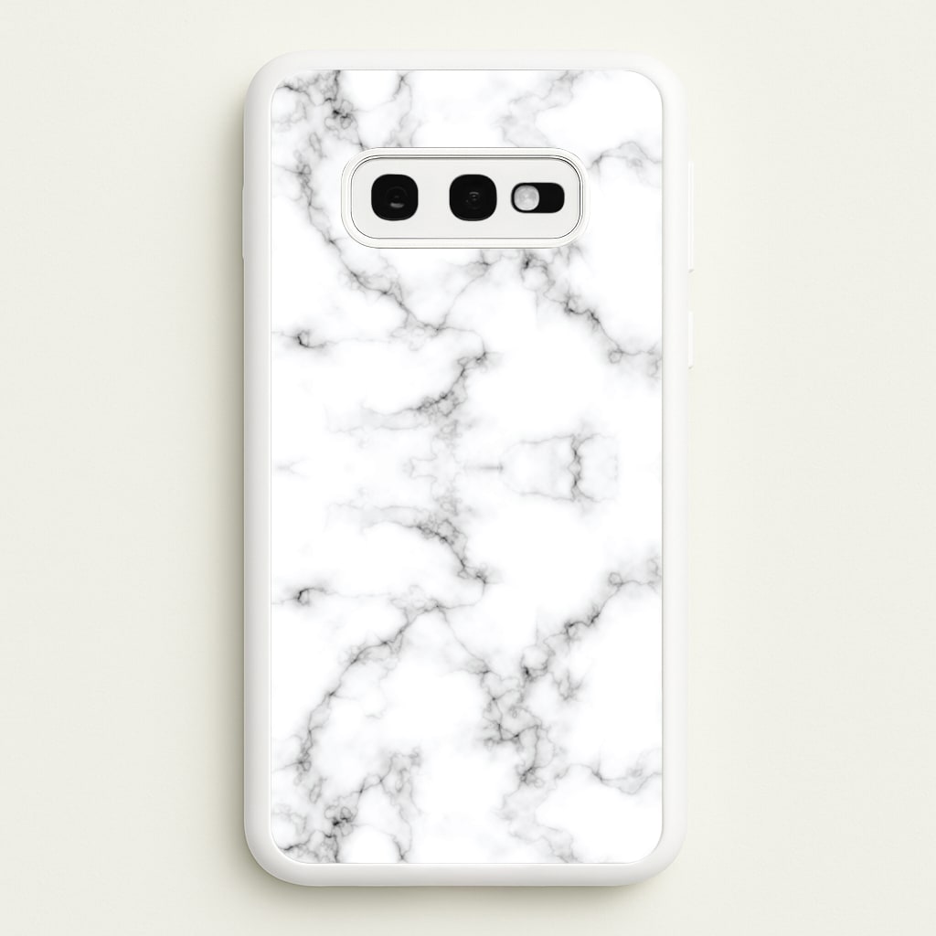 White Marbled - Marble Phone Case for Galaxy S10e