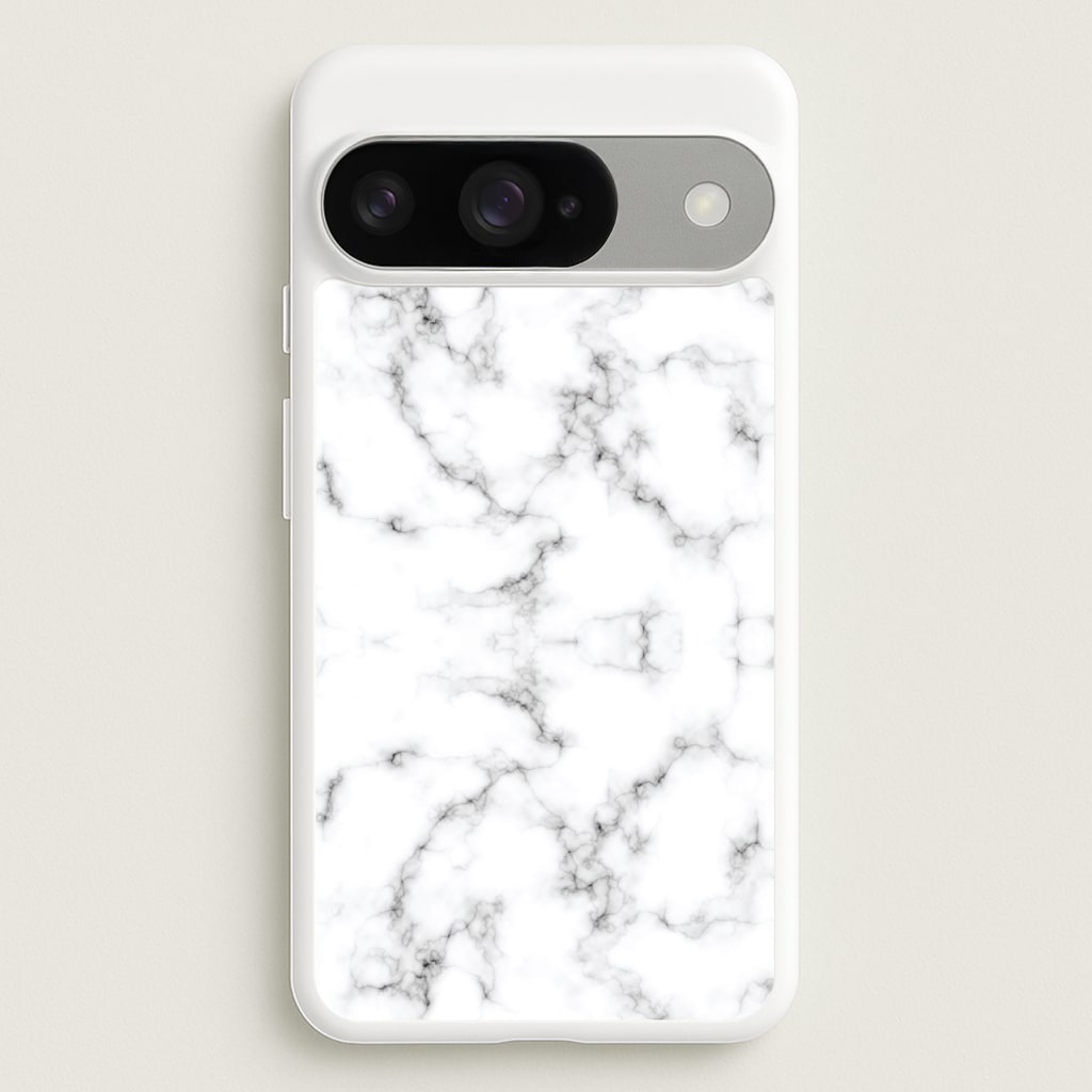 White Marbled Phone Case for Google Pixel 10 / 10 Pro