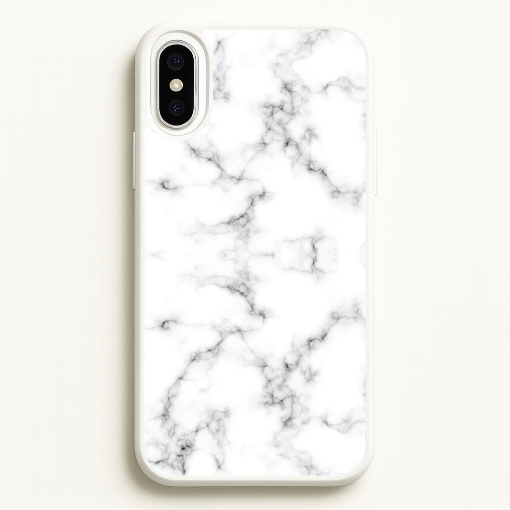White Marbled - Marble Phone Case for iPhone XS Max